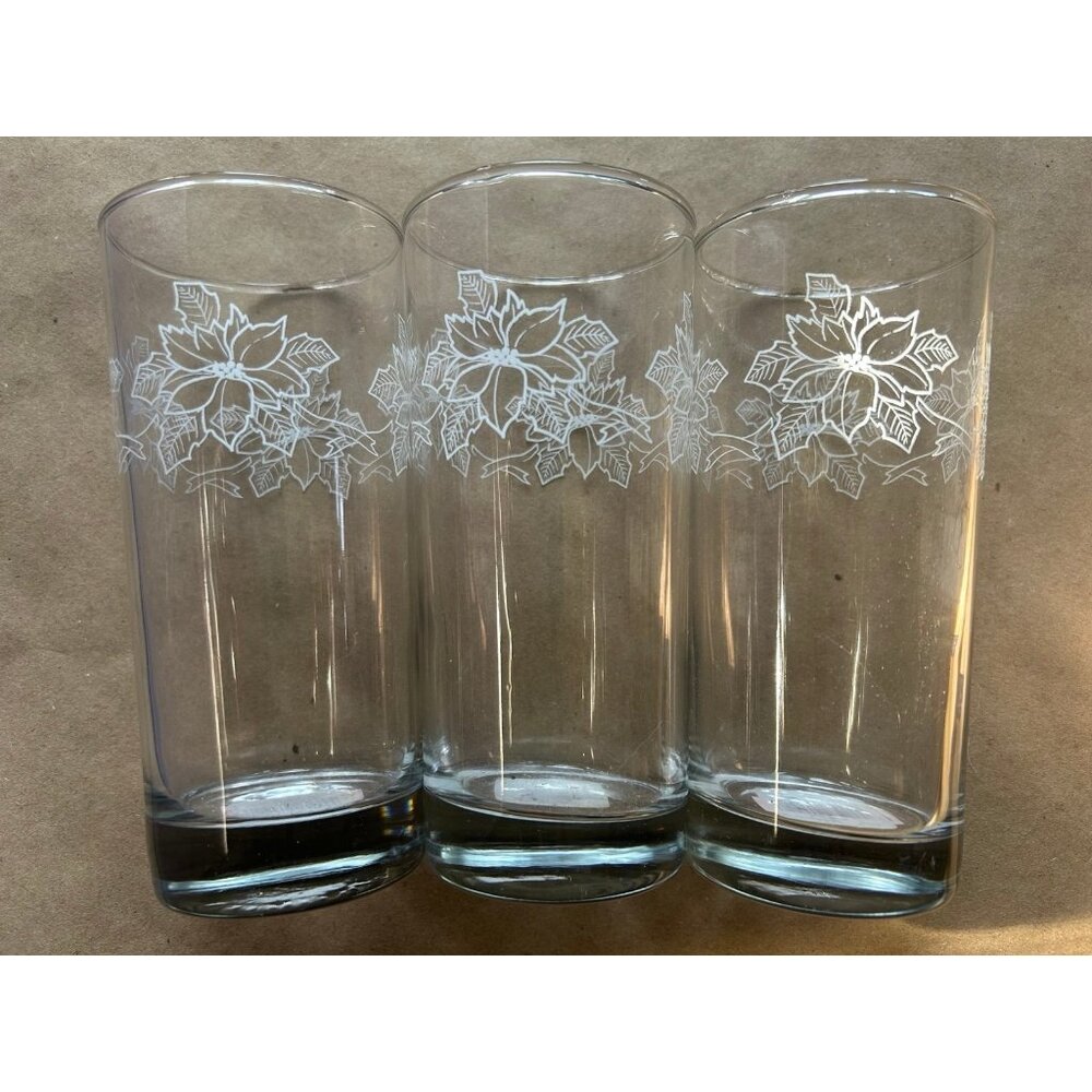 Poinsettia Glasses 6ct